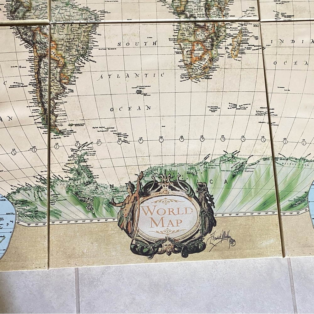List Elizabeth Medley | Wall Decor | 6 Piece World Map By Elizabeth Medley - Picture 7 of 13